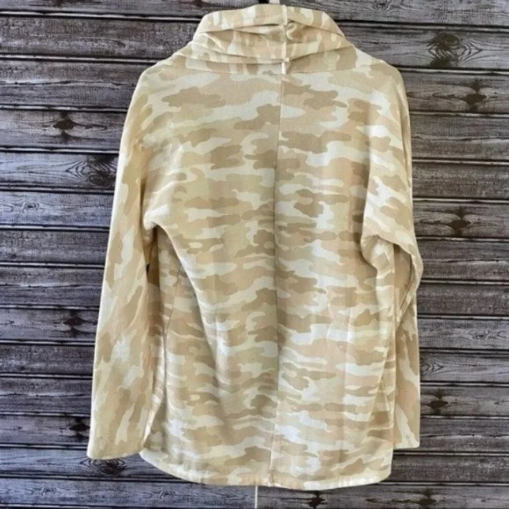 NWT Lucky Brand Women's Camo Print Open-Front Cardigan‎ Sweatshirt Size S